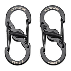 Nite Ize S-BINER MICROLOCK STEEL Karabiner SCHWARZ