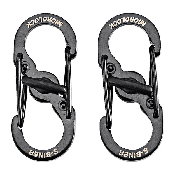 Nite Ize S-BINER MICROLOCK STEEL Karabiner SCHWARZ