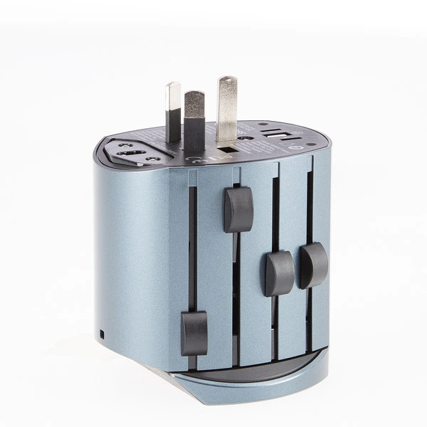 SKROSS ALPHA BY SKROSS Reisestecker GREY METALLIC – Bild 4