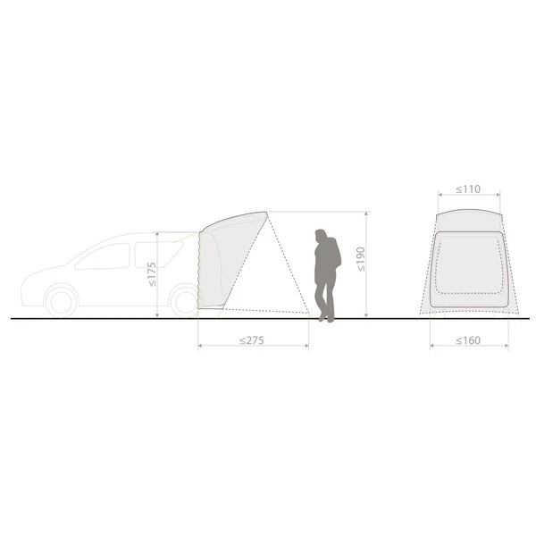 Vaude DRIVE TRUNK Busvorzelt LINEN – Bild 4