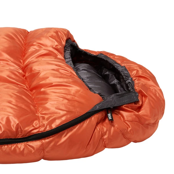 Western Mountaineering FLYLITE Daunenschlafsack ORANGE/GREY – Bild 4
