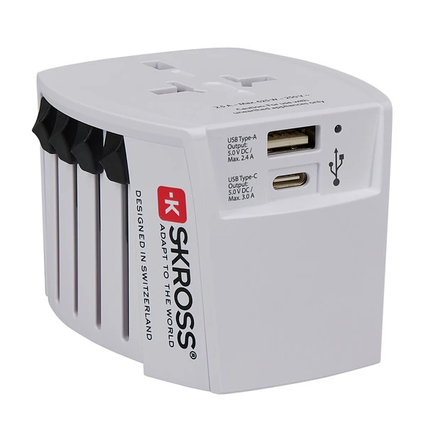 SKROSS MUV USB (AC) Reisestecker WEIß – Bild 2