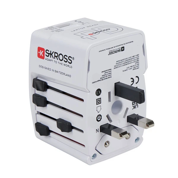 SKROSS WORLD USB CHARGER AC45PD WITH USB-C CABLE Reisestecker WEIß – Bild 4